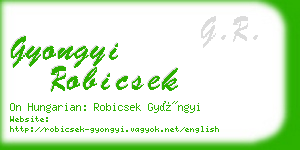 gyongyi robicsek business card